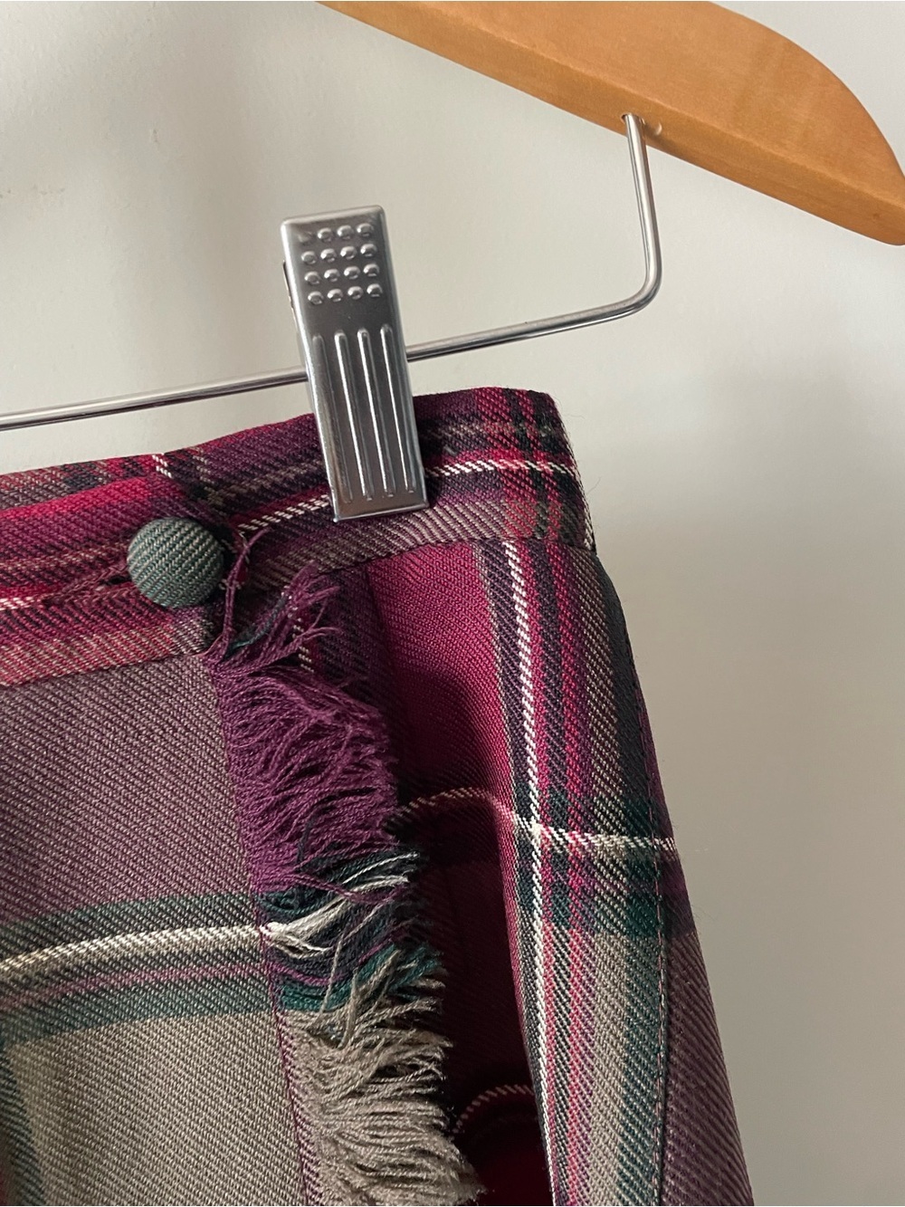 70s Vintage Highland Queen 100% Wool Plaid Kilt Skirt Pleated Heritage - Picture 4 of 6